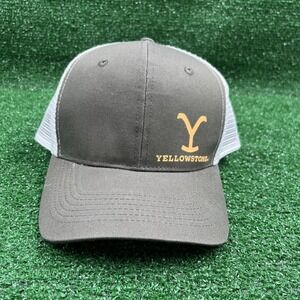 Yellowstone Dutton Ranch Gray White Mesh Trucker Baseball Hat NWT